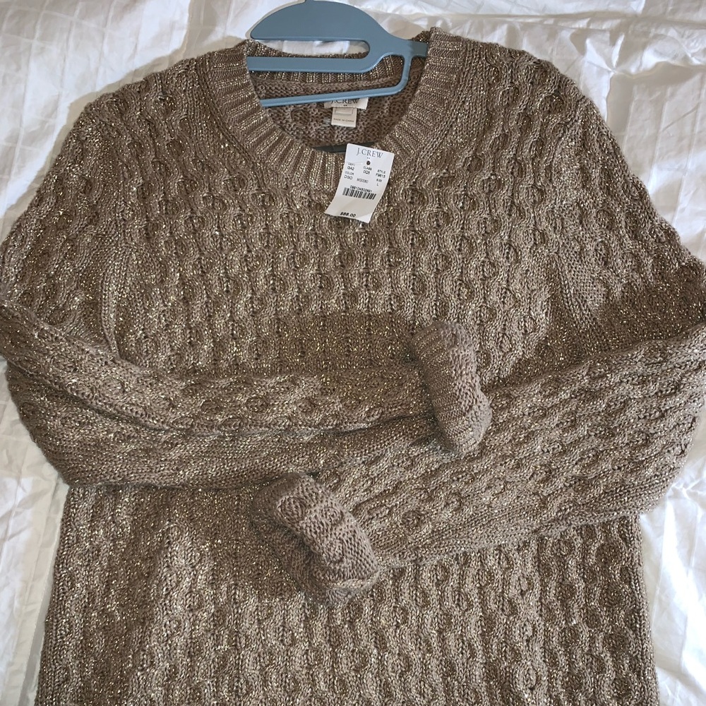 Jcrew gold holiday sweater